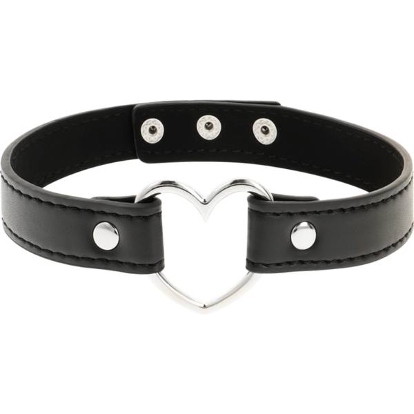 Coquette collar cuero vegano accesorio woman coraz?n