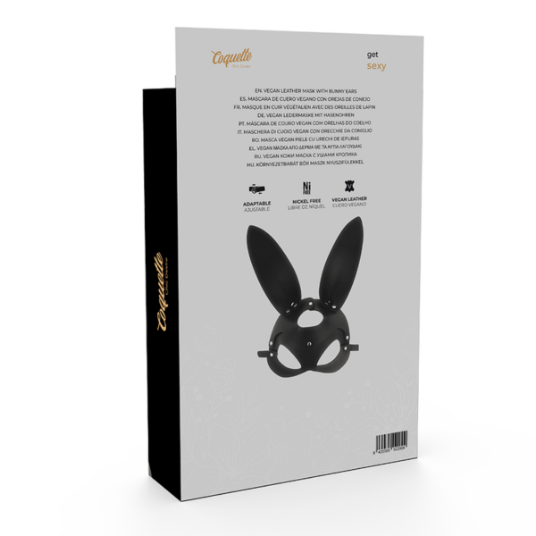 Coquette mascara cuero vegano con orejas de conejo