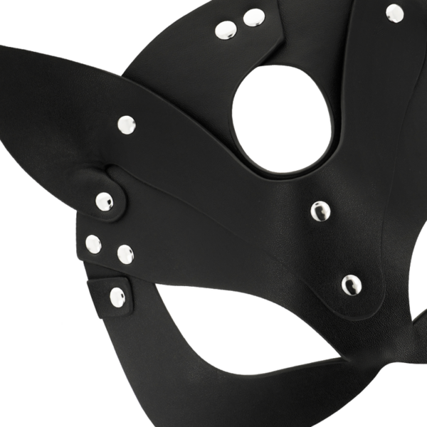 Coquette mascara cuero vegano con orejas de gato