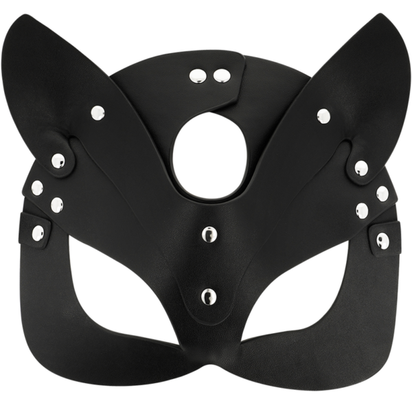 Coquette mascara cuero vegano con orejas de gato