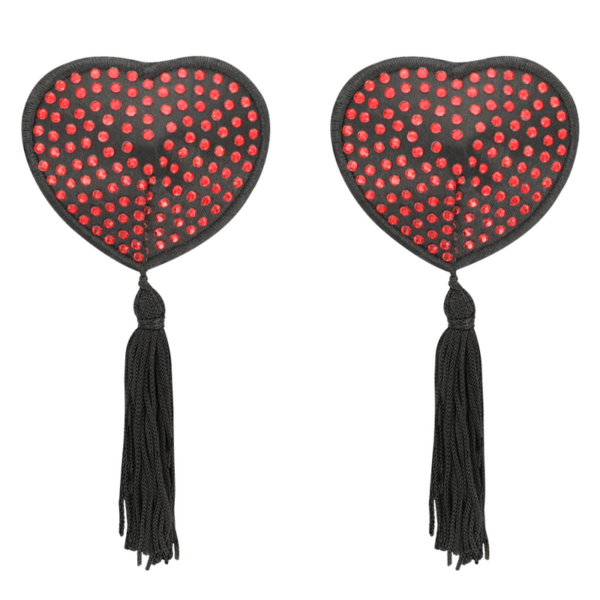 Coquette chic desire cubre pezones rojo / negro