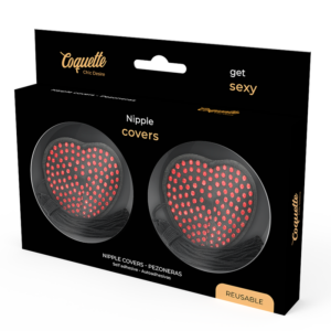 Coquette chic desire cubre pezones rojo / negro