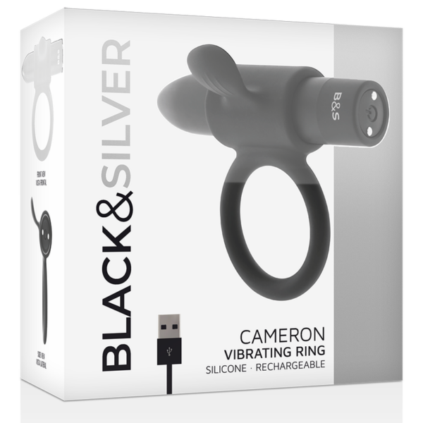 Black&silver cameron anillo recargable 10v negro