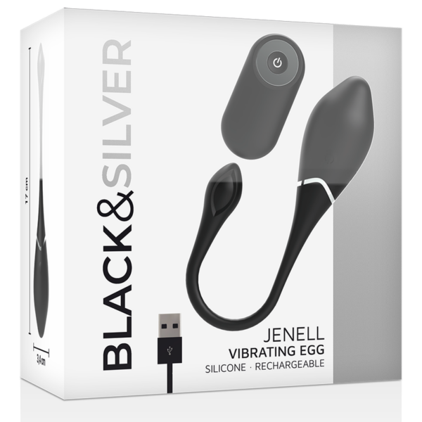 Black&silver jenell huevo vibrador recargable