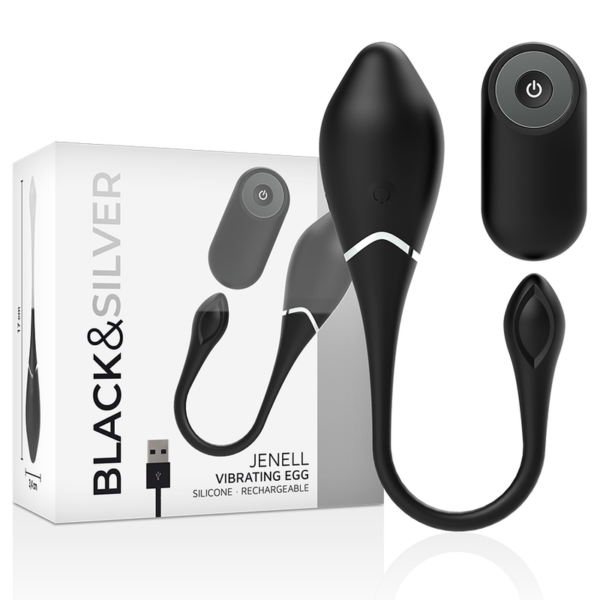 Black&silver jenell huevo vibrador recargable