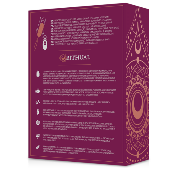 Rithual reva huevo control remoto sistema up&down + vibraci?n