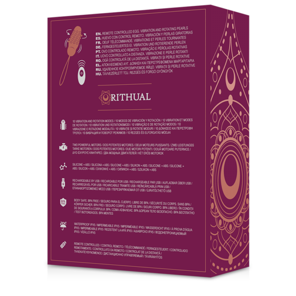 Rithual sita huevo control remoto rotaci?n de perlas + vibraci?n