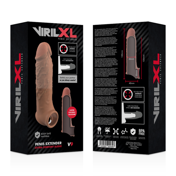 Virilxl extension de pene liquid silicone v9 marr?n