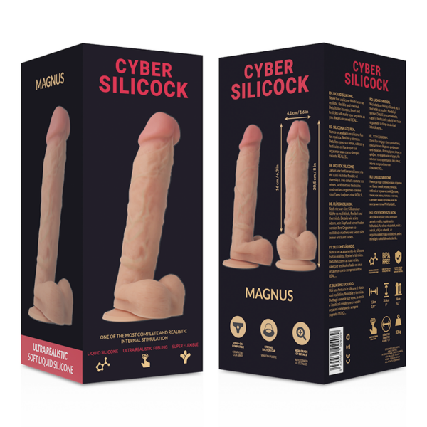 Cyber silicock magnus realistico silicona liquida 20.5cm