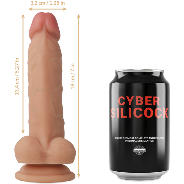 Cyber silicock jude realistico silicona liquida 18cm