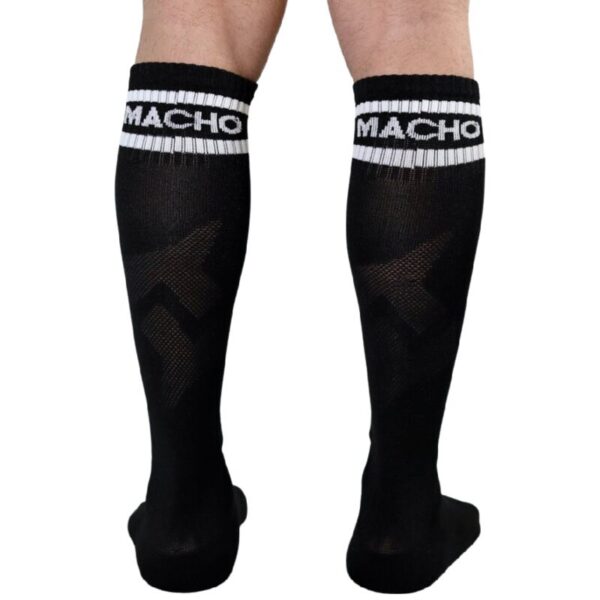 Macho calcetines largos talla unica negro