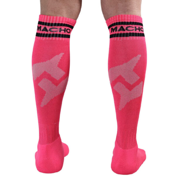 Macho calcetines largos talla unica rosa