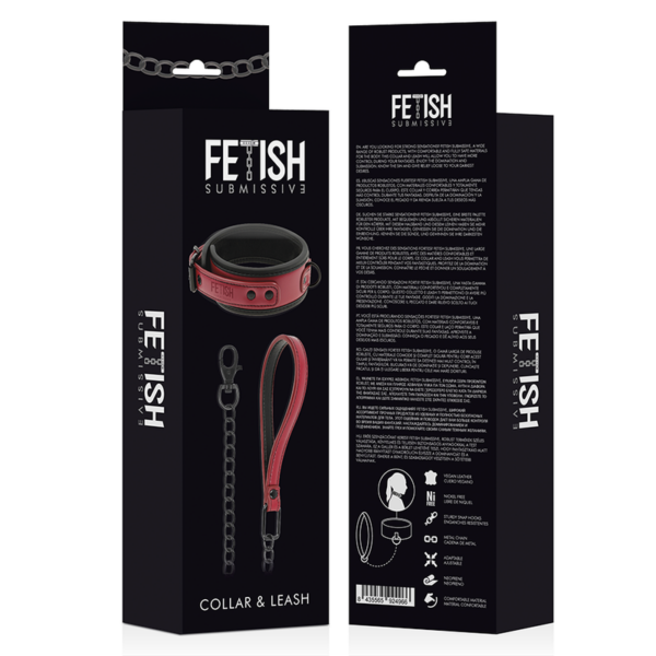 Fetish submissive dark room collar con cadena