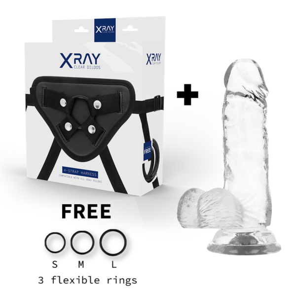 Xray arn?s + dildo realista transparente 15.5cm x 3.5cm