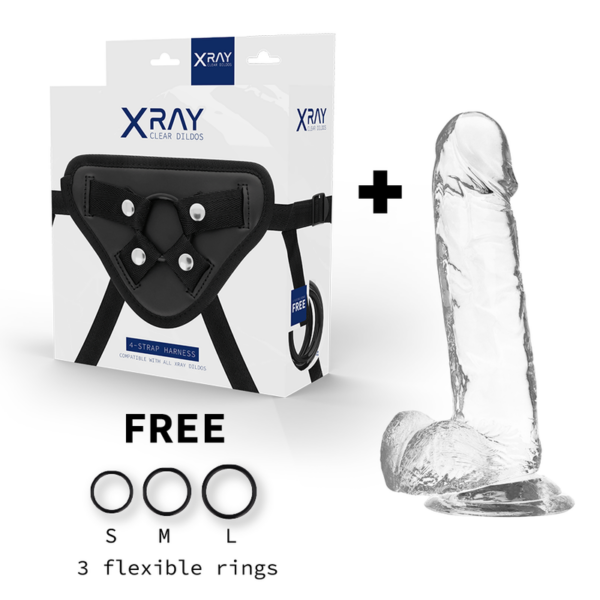Xray arn?s + dildo realista transparente 20cm x 4.5cm