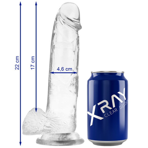 Xray arn?s + dildo realista transparente 22cm x 4.6cm