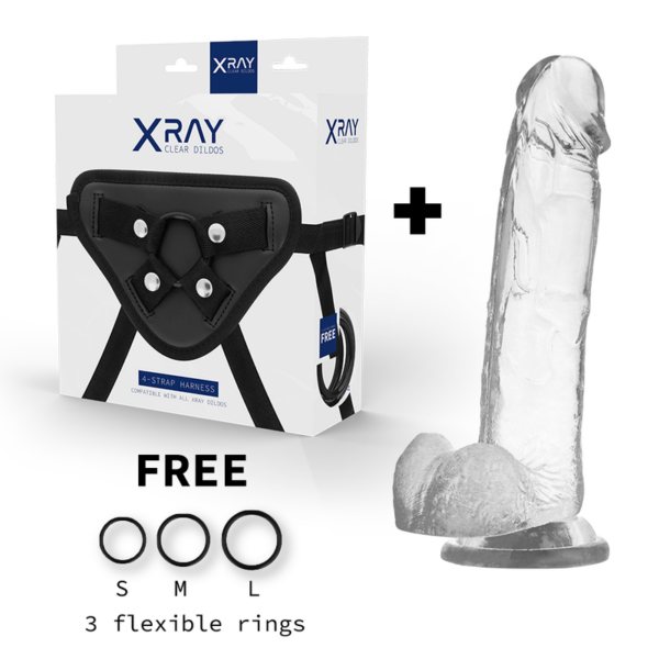 Xray arn?s + dildo realista transparente 22cm x 4.6cm