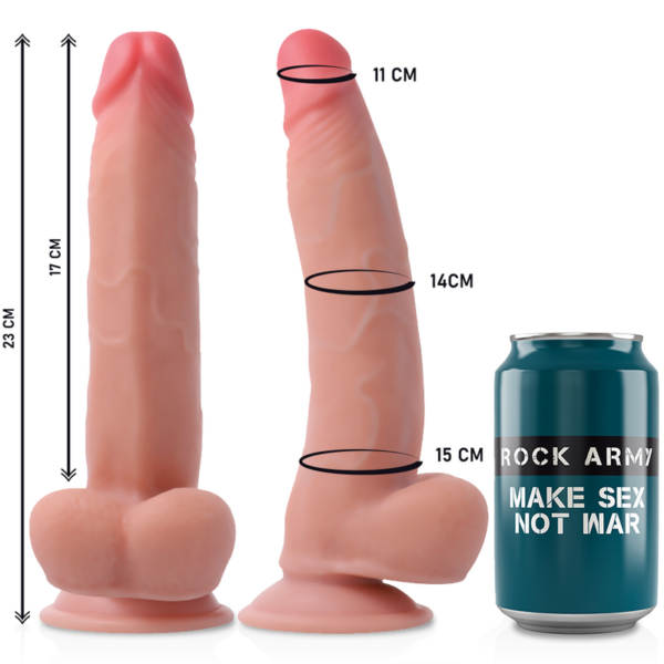 Rockarmy arn?s + dual density leopard dildo realista 23 cm