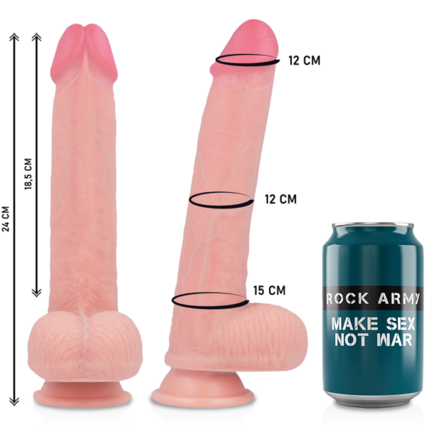 Rockarmy arn?s + liquid silicone dildo premium kingcobra 24cm