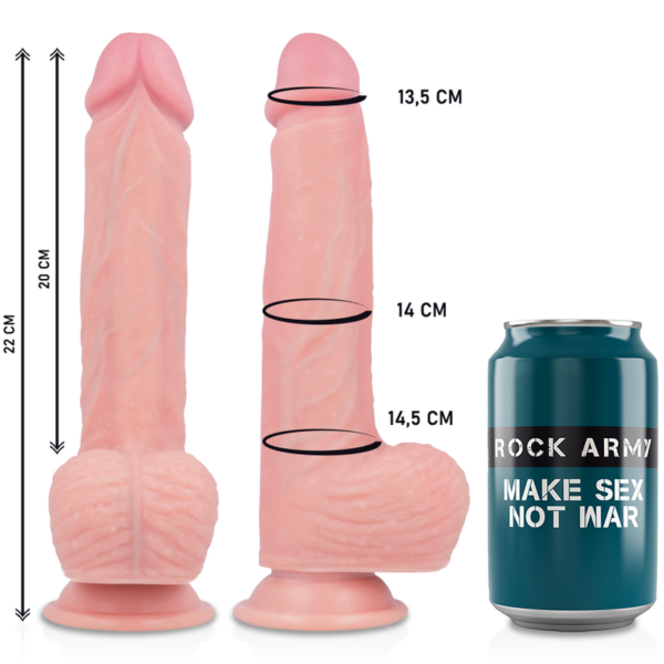 Rockarmy arn?s + liquid silicone vibrador control remoto premium apache 22cm