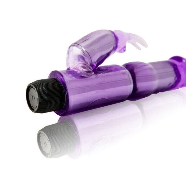 Vibrador c/estimulador lila regulable