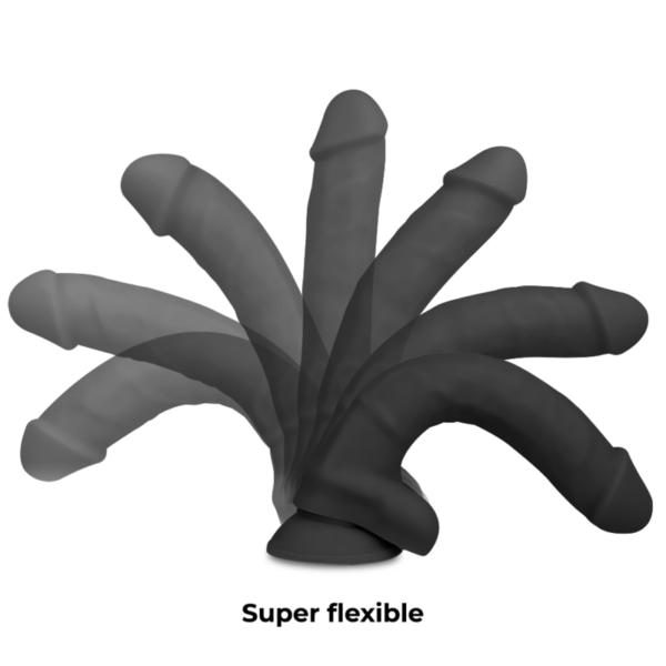 Cock miller - arnes + silicona density articulable cocksil negro 24 cm