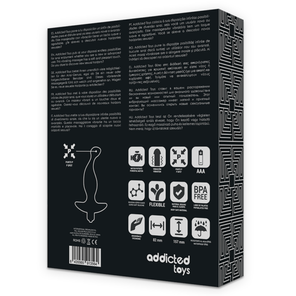 Addicted toys  masajeador anal con vibraci?n negro