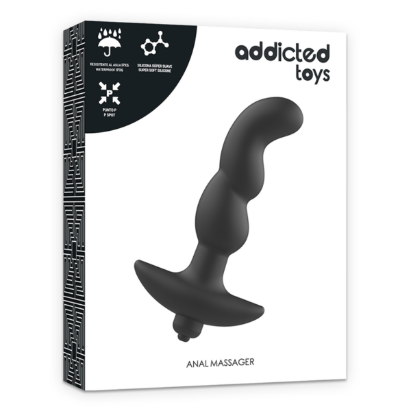 Addicted toys  masajeador anal con vibraci?n negro