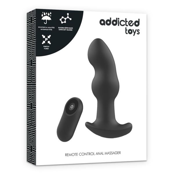 Addicted toys control remoto plug anal p-spot negro