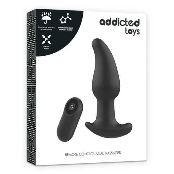 Addicted toys control remoto plug anal p-spot negro