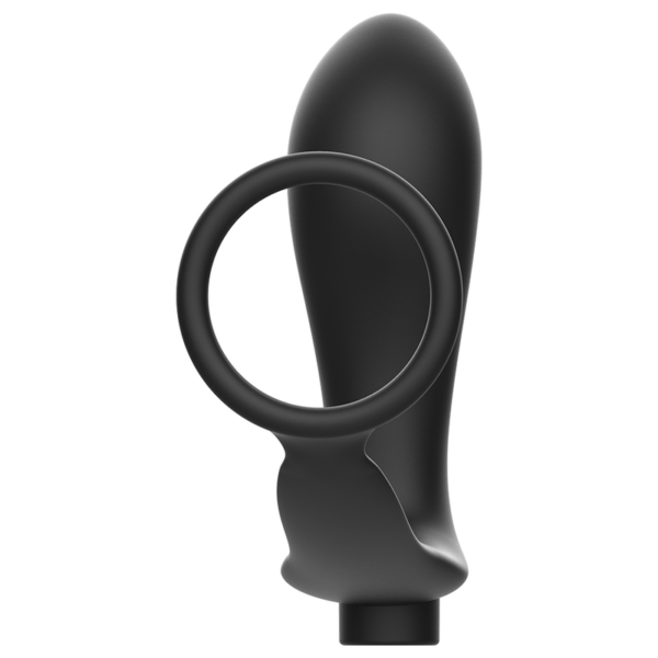 Addicted toys anilla pene con plug anal control remoto negro recargable