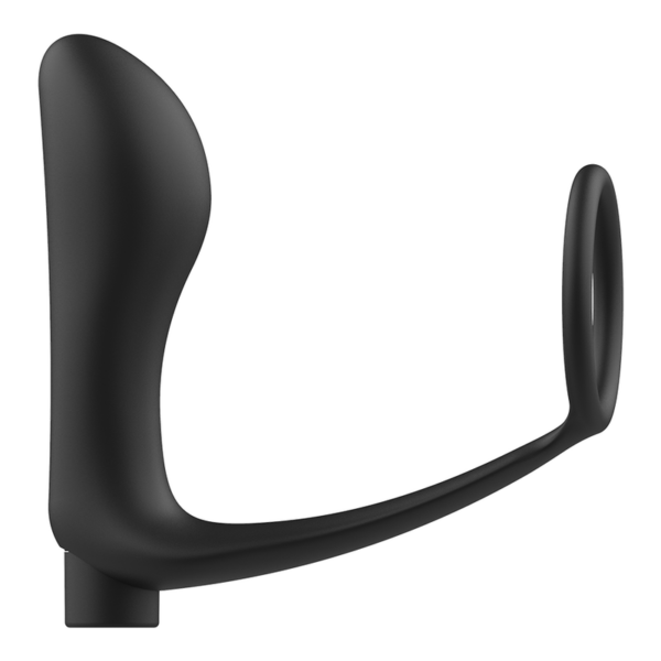 Addicted toys anilla pene con plug anal control remoto negro recargable