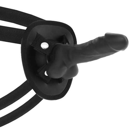 Cock miller - arnes + dildo silicona density cocksil articulable negro 13 cm