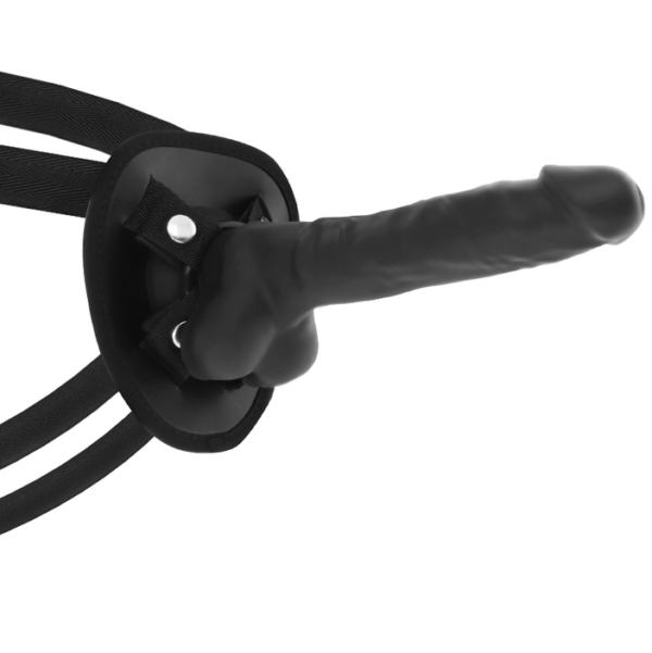 Cock miller - arnes + silicona density articulable cocksil negro 19,5 cm