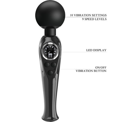 SKYLER VIBRADOR WAND NEGRO