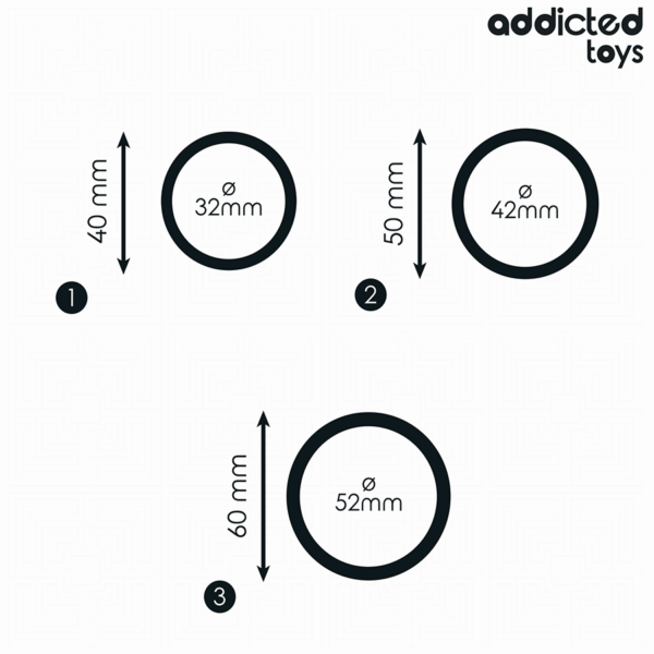 ADDICTED TOYS - SET DE ANILLOS SILICONA MODELO 2