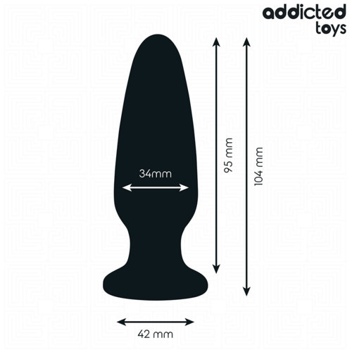 PLUG ANAL CON JOYA SILICONA TALLA M 10,4 CM